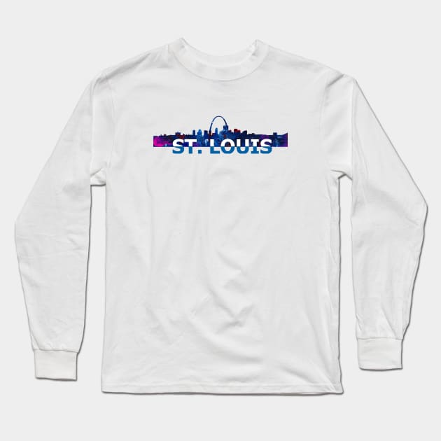 St Louis Skyline Long Sleeve T-Shirt by artshop77